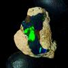 AK GEMS AND JEWELLERY Natural opal rough , Etiope opal gemstone Crudo, Nero Fuoco opal 8 KT 19x17 MM