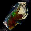 AK GEMS AND JEWELLERY Opal gemstone Crudo, Nero rough , Naturale Etiope Fuoco 15.5Ct 25x14 MM