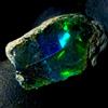 AK GEMS AND JEWELLERY Opale Nero Naturale, Opale Di Fuoco Grezzo, Opale Etiope Grezzo 5,2 Ct 15x12 Mm