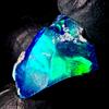 AK GEMS AND JEWELLERY Pietra Opale, Opale Fire Etiope Nera Naturale Grezza 8 Ct 18x11 mm