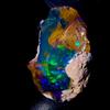 AK GEMS AND JEWELLERY Etiope opal, Nero Fuoco opal gemstone Crudo, Natural opal rough 10.5Ct 22x15 MM
