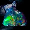 AK GEMS AND JEWELLERY Nero Opal, Naturale Fuoco Opal Crudo, Etiope gemstone Grezzo 9.5 KT 19x15 MM
