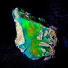 AK Gems And Jewellery Opale Naturale, Opale Di Fuoco Etiope Grezzo, Gemma Di Opale Nera 8 Ct 19x10 Mm