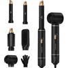Dryhsip 5 in 1 Spazzola Asciugacapelli Multifunzione, Phon con 3 Temperatures, Styling Liscio, Onde, Ricci, Volumizzante, Hair Styler Viaggi set Regalo donna e uomo (Ink)