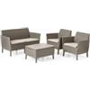 Keter Set da giardino salemo lounge con 2 poltrone, divano a 2 posti e tavolino, colore cappuccino - keter
