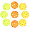 Generic Palline da Pickleball Colorate di Alta qualità con 26 Fori per Esercizi di Allenamento Indoor e Outdoor PE 9 Pezzi per Tutti i Livelli di abilità