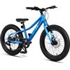 Glerc Mars 20 pollici Fat Tire bambini mountain bike per età 6 7 8 9 10 11 12 anni ragazzi ragazze adolescenti con 6 velocità Drive freni a disco doppio blu