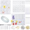 KEPKKU Stampi in Silicone per Resina Epossidica - Kit 165 Pz Fai Da Te per Creazione di Orecchini, Ciondoli e Gioielli