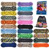MONOBIN - Kit combo di corda paracord 550, 24 colori 3 m con istruzioni, corda multifunzione per fare braccialetti, cordino, collare per cani, idea regalo (24 colori B, M)