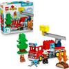 LEGO DUPLO Fire Engine with Hose and Firefighter - Educational Motor Skills Toy