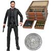 Diamond Select John Wick Action Figure Deluxe Box Set 15cm Diamond Select Keanu Reeves Nuovo