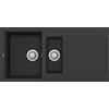 Elleci Lavello Elleci Incasso 2 vasche 100x50 Easy 475 Granitek Nero LGY47540