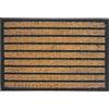 Relaxdays Zerbino in Fibra di Cocco e PVC, Antiscivolo, Righe Naturale/Nero, 60x40 cm, Interno/Esterno