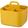 Moliuoly Cesto portaoggetti multiuso in plastica, impilabile con manici, divisore rimovibile per riporre in modo flessibile, imbottitura in schiuma per resistenza allo scivolo, design moderno per la casa