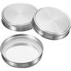 PATIKIL 86mm / 3-1/2 Largo Bocca Inossidabile Acciaio Muratura Barattolo Coperchi, 1Set/3pz Inscatolamento Barattoli con Silicone Silicone cerchio per Cucina Stoccaggio