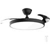 Cecotec Ventilatore da Soffitto con Luce con Pale Retrattili EnergySilence Aero 300 Air Invisible Black.30W, Motore DC, Telecomando, 6 Velocità, Timer 4 h, Funzione Inverno-Estate, Fresco Tutto L'Anno
