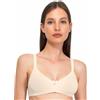 SIELEI, Reggiseno Senza Imbottitura e Senza Ferretto, Realizzato in Cotone Biologico, Designed in Italy, Color Ecru Melange, Taglia 5B