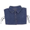 WRITWAA Colletto Finto Staccabile in Denim per Donna Accessorio di Moda Colletto alla Coreana per Stagione Autunnale e Primaverile