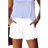 HVEPUO Pantaloncini Donna Jeans Estivi Larghi Cotone Shorts Casual Pantaloni Corti