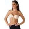 Lovable Reggiseno Invisibile e Adesivo, Senza Spalline, Coppe Adesive con Tessuto Esterno, Autoreggenti, Riutilizzabili, Invisible Secret Donna, Skin, S