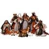 VACCHETTI PRESEPE TESSUTO SET 9PZ OCRA H30,5