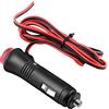 Qiilu Cavo di prolunga per accendisigari maschio 1,5 m con presa accendisigari per auto con interruttore di accensione Pulsante di accensione 12V 24 V