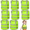 BORDEAG 8 pezzi Gilet di sicurezza per bambini (3-12 anni), gilet di sicurezza per bambini, gilet di sicurezza per auto per bambini, gilet riflettente ad alta visibilità per bambini, gilet con riflettore per