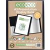 Eco-Eco A3 50% Riciclata 60 Taschino Colore Nero Presentazione Mostra Libro, A3 60 Pocket/120 View 1 X Single