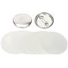 Hztyyier 100 Spilli Pulsanti Fai Da Te, Medaglia Vuota Trasparente (32MM)
