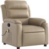 vidaXL Sedia per massaggi cappuccino-marrone in Pelle finta