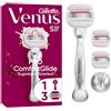 Gillette ComfortGlide Sugarberry, rasoio da barba, + 3 lame di ricambio