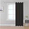 Upcortinassi Tenda oscurante intrinseca ritardante di fiamma, tende resistenti al fuoco, isolamento termico, occhielli per divisorio, colore nero, 132 x 249 cm, 1 pannello