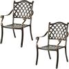 Relaxdays Sedia da Giardino, con braccioli, in Metallo, Vintage, HLP: 91 x 63 x 63 cm, e Balcone