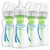 Dr Brown's Natural Flow Anti-Colic Options+ - Biberon a collo largo, 270 ml, con tettarella di livello 1, confezione da 4