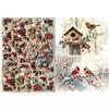 Feathered Elegance Christmas A3 Decoupage