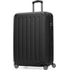 HAUPTSTADTKOFFER - Spree - Valigia Trolley rigido grande ABS TSA 4 ruote, 75 cm, 119 litres, Nero