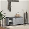 Generico Panca per Ingresso con Cuscino Grigio Cemento 100 x 38 x 46 cm,Cassapanche e panche per ingressi,891515