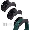 Relaxdays portatubi, Set di 3 pz, per Tubo Fino a 38 m, Colore Nero