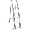 Intex 28076 - Scaletta Deluxe con gradini removibili per Piscina, Acciaio e Plastica, Grigio, 122 cm