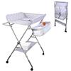 Mobiclinic®, Fasciatoio pieghevole per Neonati, Altezza Regolabile, Fino a 15 kg, 0-36 Mesi, Organizer per Pannolini, Ruote a 360° Freno, Imbracatura e Protezione di Sicurezza, Lavabile, Zoey
