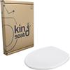 king seat Copriwater in Termoindurente, serie Selnova della Pozzi Ginori, Bianco, con cerniere in acciaio inossidabile regolabili.