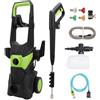 lyrlody Idropulitrice per Auto, 4000 PSI 2,5 GPM, con Cannone a Schiuma, 4 Ugelli a Collegamento Rapido, Tubo 32,8 Piedi, 220V, Verde