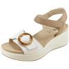 ENVAL SOFT Sandali bianco-corda con zeppa in pelle da donna 39 EU