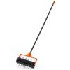 VEVOR Arieggiatore Manuale per Prato da 41 cm Aeratore a Spinta da Prato Terreno in Metallo Compatti per Giardino Cortile Campi con Punti in Ferro 42 x 5,5 cm Manico Lungo Rullo Ricaricabile