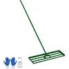 VEVOR Rastrello Livellatore per Prato da Giardinaggio 91 x 25 cm Manico Acciaio Lunghezza 198 cm, Rastrello Livellatore per Giardino Campi da Golf Sabbia Terreno Compost Piastra in Lega di Alluminio