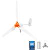 VEVOR Generatore Eolico 1200 W 24 V Kit Turbina Eolica a 3 Pale, Controller Ibrido Eolico-Solare, Generatore AC Trifase a Magneti Permanenti, per Camper, Barca e Casa, Palo di Montaggio Non Incluso