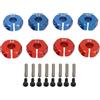 VGEBY 8PCS RC Wheel Hex Hub, Lega di Alluminio Leggero RC Car Wheel Drive Hex Hub Adapter con perni per 1/10 RC Modello di Auto (5 mm)