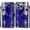 KENHONER Custodia per iPhone 16 Pro Max, Farfalla | Portafoglio Pelle PU, Magnetica, Resistente Agli Urti, Scomparto Carte Credito, Pieghevole, Flip Libro, Motivo