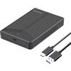 Ubric Box esterno per HDD SATA USB 3.1 da 2,5 pollici (15 mm) - Supporta SSD/HDD fino a 8 TB