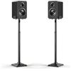 Hoyiyobi Stativi per Casse universale, Regolabile in Altezza, Supporto Casse Audio con Piastra di Appoggio Estensibile e Canalina Interna per Cavi, Portata 5 kg, Coppia